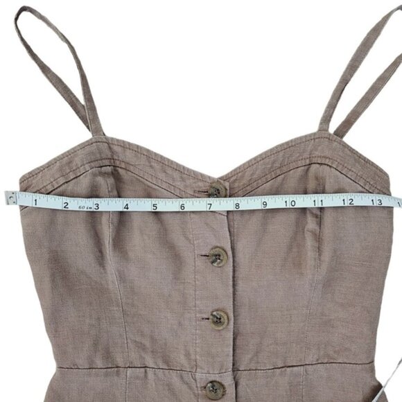 Aritzia Wilfred Ducharme linen mini dress dusty rose beige size 00 - Picture 9 of 16